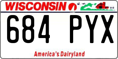 WI license plate 684PYX
