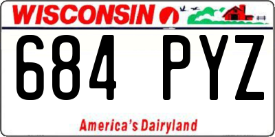 WI license plate 684PYZ
