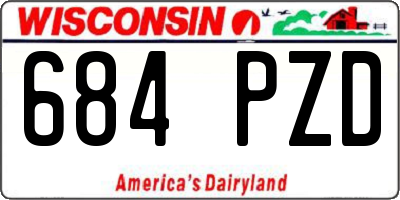 WI license plate 684PZD