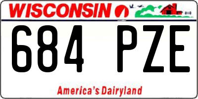 WI license plate 684PZE