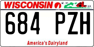 WI license plate 684PZH
