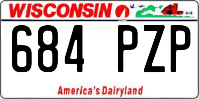 WI license plate 684PZP