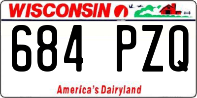 WI license plate 684PZQ