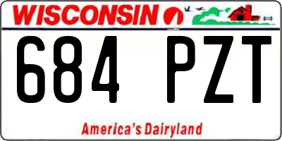 WI license plate 684PZT