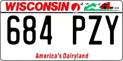WI license plate 684PZY