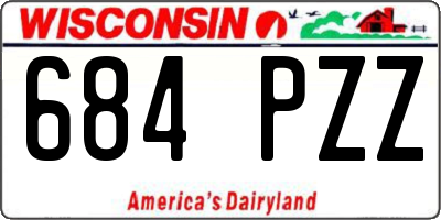 WI license plate 684PZZ