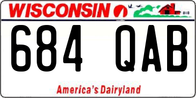 WI license plate 684QAB