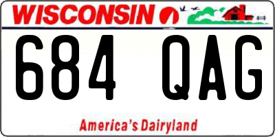 WI license plate 684QAG