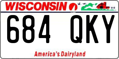 WI license plate 684QKY