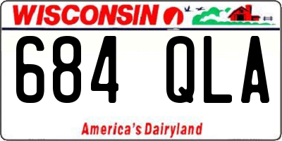 WI license plate 684QLA