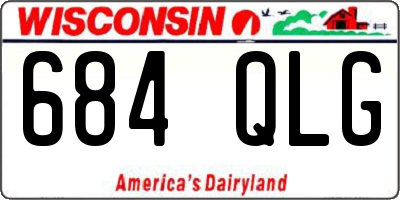 WI license plate 684QLG