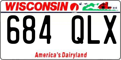 WI license plate 684QLX