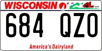 WI license plate 684QZO