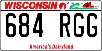 WI license plate 684RGG