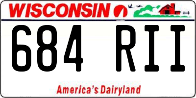WI license plate 684RII