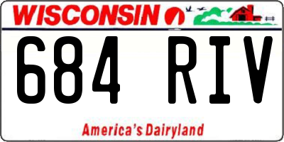 WI license plate 684RIV