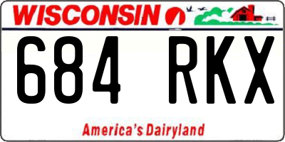 WI license plate 684RKX