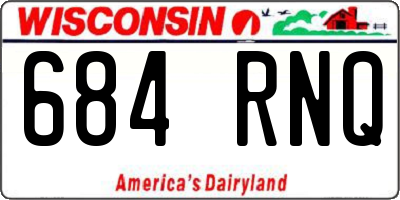 WI license plate 684RNQ