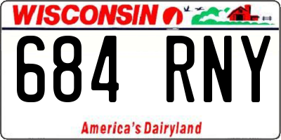 WI license plate 684RNY