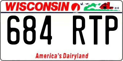 WI license plate 684RTP