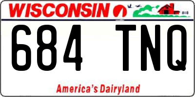 WI license plate 684TNQ
