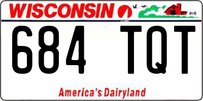 WI license plate 684TQT