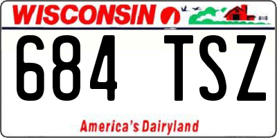 WI license plate 684TSZ