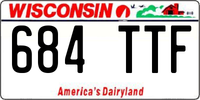 WI license plate 684TTF