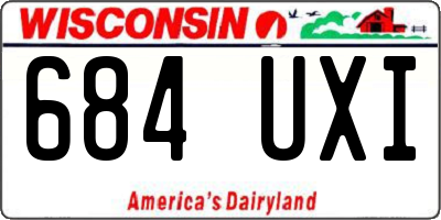 WI license plate 684UXI