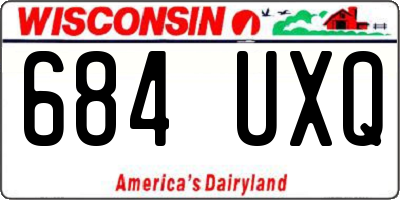 WI license plate 684UXQ