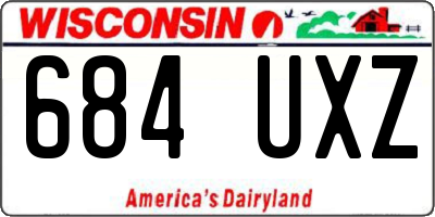 WI license plate 684UXZ