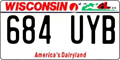 WI license plate 684UYB