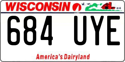 WI license plate 684UYE