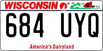 WI license plate 684UYQ