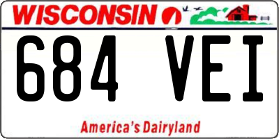 WI license plate 684VEI