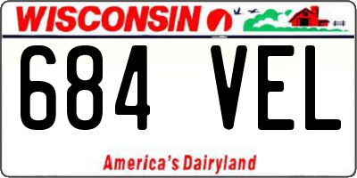 WI license plate 684VEL