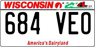 WI license plate 684VEO
