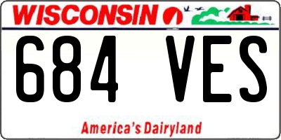 WI license plate 684VES