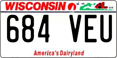 WI license plate 684VEU