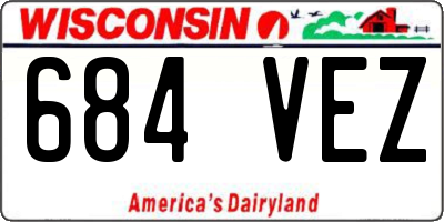 WI license plate 684VEZ
