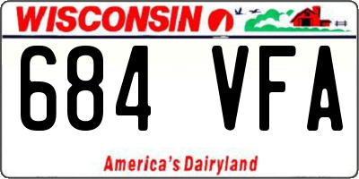WI license plate 684VFA