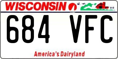 WI license plate 684VFC