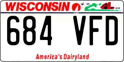 WI license plate 684VFD