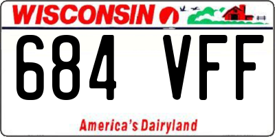 WI license plate 684VFF