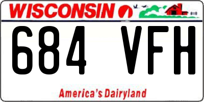 WI license plate 684VFH