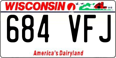 WI license plate 684VFJ