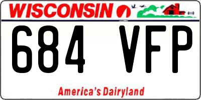 WI license plate 684VFP