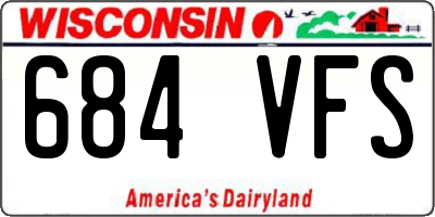 WI license plate 684VFS