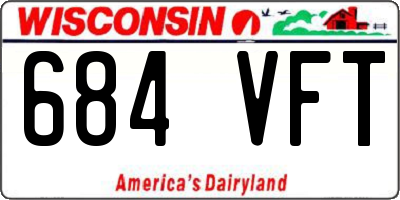 WI license plate 684VFT