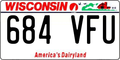 WI license plate 684VFU